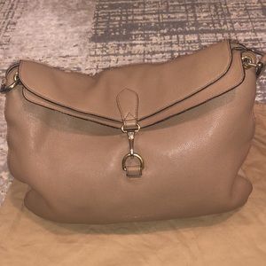 Burberry Derby Leather Hobo Bag